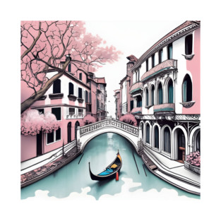 Old Traditional Venice House Drawing T-Shirt