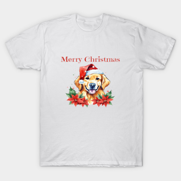 Golden Retriever Christmas, Dogs, Pets, Dog Lovers, Holidays with Pets T-Shirt by BirdsnStuff