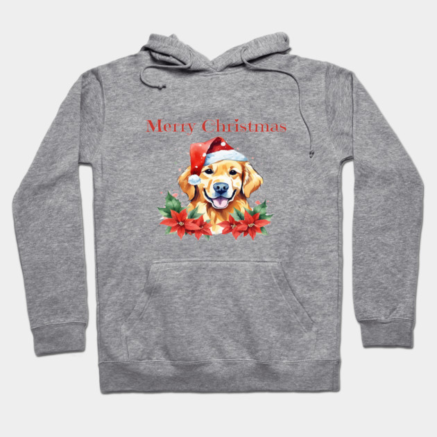 Golden Retriever Christmas, Dogs, Pets, Dog Lovers, Holidays with Pets Hoodie by BirdsnStuff