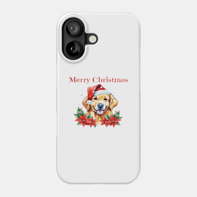 Golden Retriever Christmas, Dogs, Pets, Dog Lovers, Holidays with Pets Phone Case by BirdsnStuff