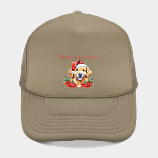 Golden Retriever Christmas, Dogs, Pets, Dog Lovers, Holidays with Pets Hat