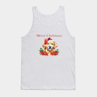 Golden Retriever Christmas, Dogs, Pets, Dog Lovers, Holidays with Pets Tank Top