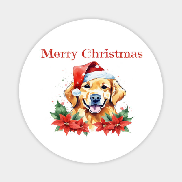 Golden Retriever Christmas, Dogs, Pets, Dog Lovers, Holidays with Pets Magnet by BirdsnStuff