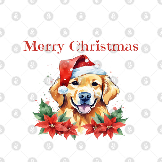 Golden Retriever Christmas, Dogs, Pets, Dog Lovers, Holidays with Pets by BirdsnStuff