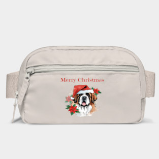 Saint Bernard Christmas, Dog lovers, Xmas, Holiday, Animal Lovers, December Holiday Bag