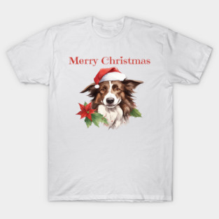 Border Collie Christmas, Dogs, Xmas, Pet Lovers, Dog Lovers, Holiday T-Shirt