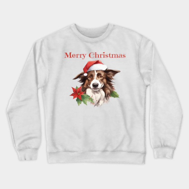 Border Collie Christmas, Dogs, Xmas, Pet Lovers, Dog Lovers, Holiday Crewneck Sweatshirt by BirdsnStuff