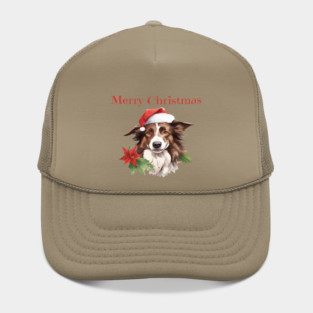 Border Collie Christmas, Dogs, Xmas, Pet Lovers, Dog Lovers, Holiday Hat