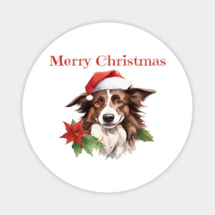 Border Collie Christmas, Dogs, Xmas, Pet Lovers, Dog Lovers, Holiday Magnet
