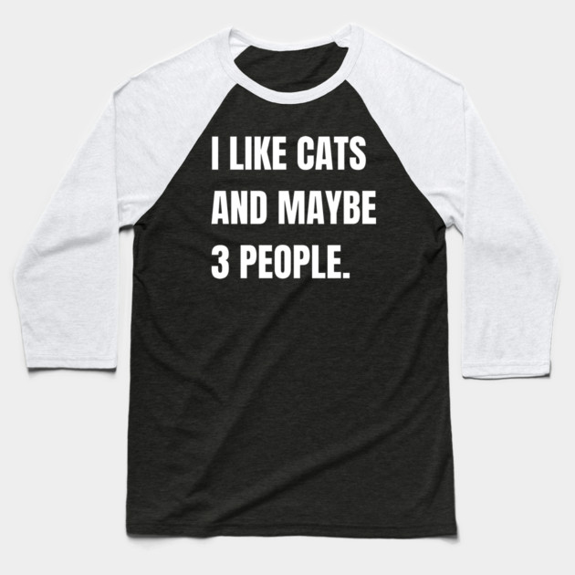 Cat-Lover Baseball T-Shirt by BlackMeme94