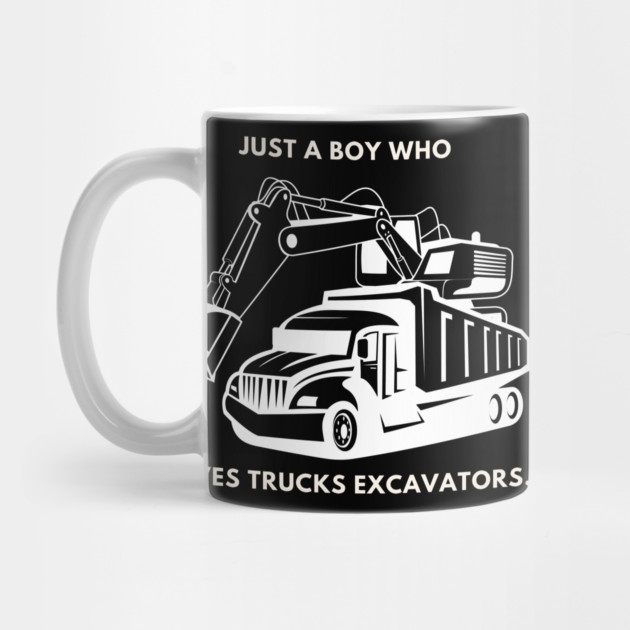 Just a boy who loves trucks excavators by BlackMeme94