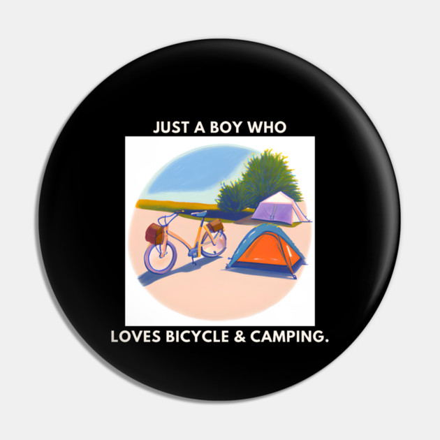 Just a boy who loves bicycle and camping Pin by BlackMeme94