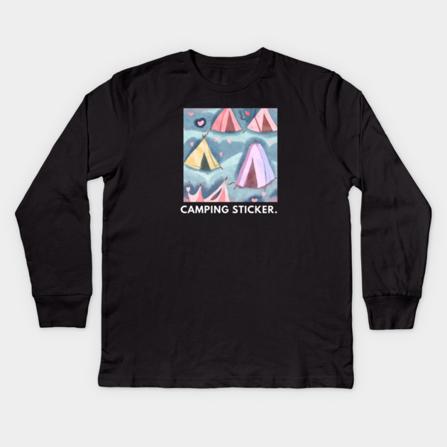 Camping Lover Kids Long Sleeve T-Shirt by BlackMeme94