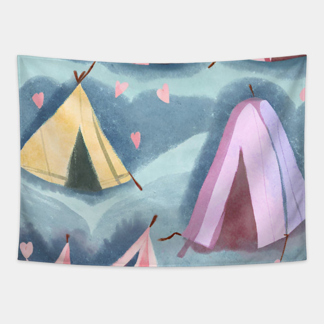 Camping Lover Tapestry by BlackMeme94