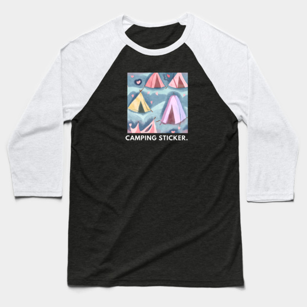 Camping Lover Baseball T-Shirt by BlackMeme94