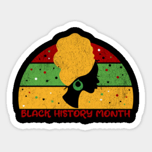 Retro Black History Month African Woman Sticker