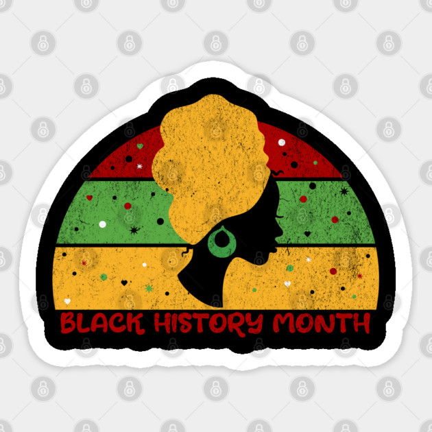 Retro Black History Month African Woman Sticker by HolidayBug