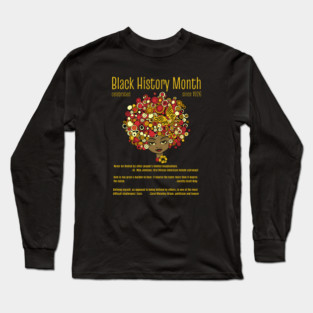 Black History Month, beautiful woman retro Long Sleeve T-Shirt