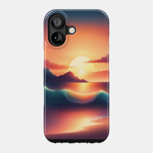 sunset beach Phone Case
