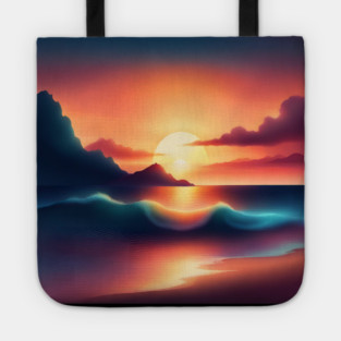 sunset beach Tote