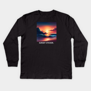 sunset beach Kids Long Sleeve T-Shirt