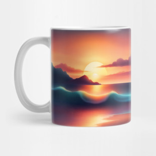 sunset beach Mug