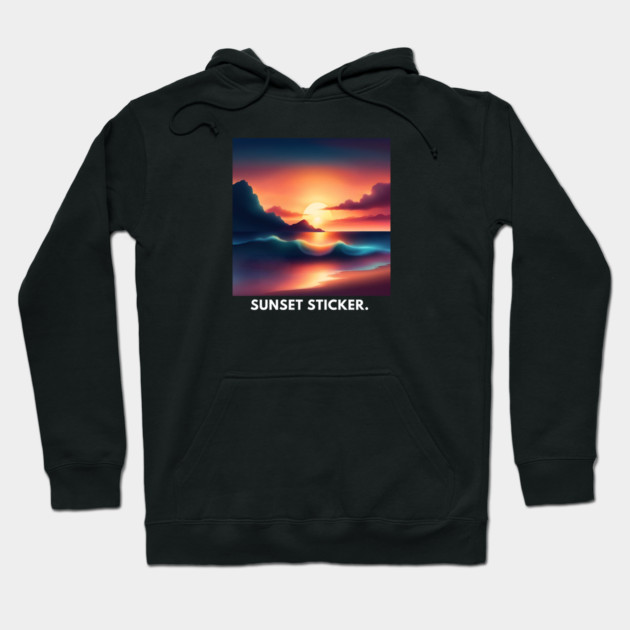 sunset beach Hoodie by BlackMeme94