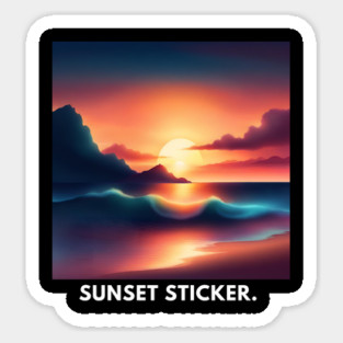 sunset beach Sticker