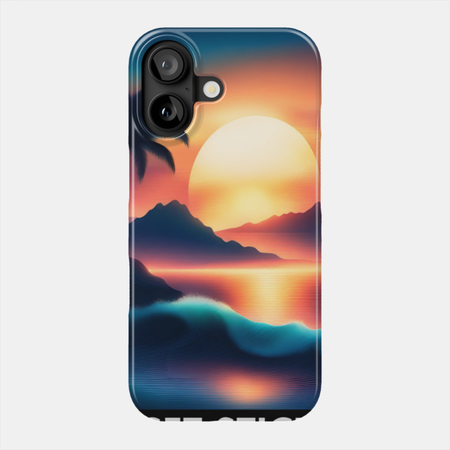 sunset beach Phone Case by BlackMeme94