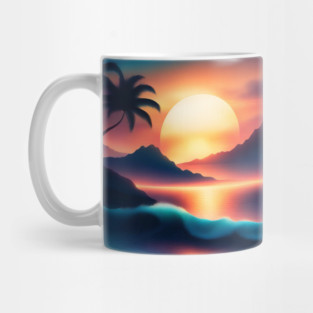 sunset beach Mug