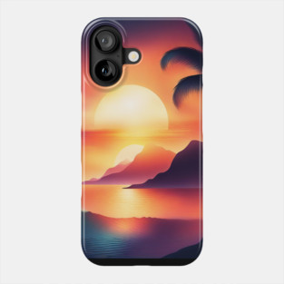 sunset beach Phone Case