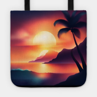 sunset beach Tote