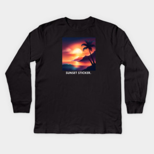 sunset beach Kids Long Sleeve T-Shirt