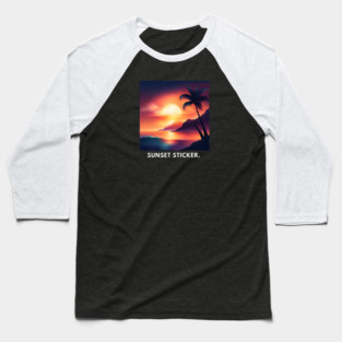 sunset beach Baseball T-Shirt