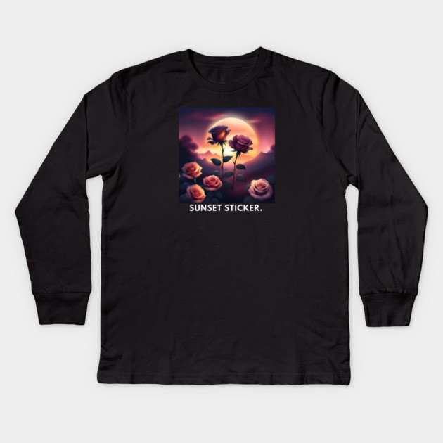Sunset lover Kids Long Sleeve T-Shirt by BlackMeme94