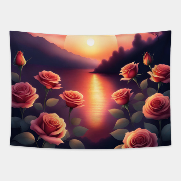 sunset lover Tapestry by BlackMeme94