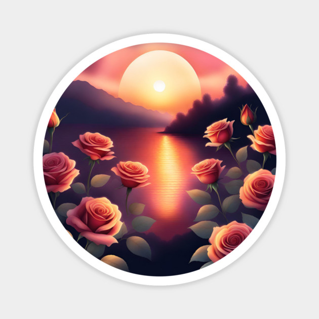 sunset lover Magnet by BlackMeme94