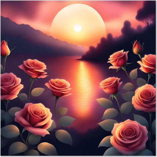 sunset lover Wall Art by BlackMeme94