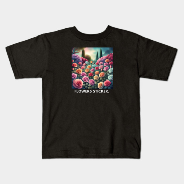 Flowers Lover Kids T-Shirt by BlackMeme94