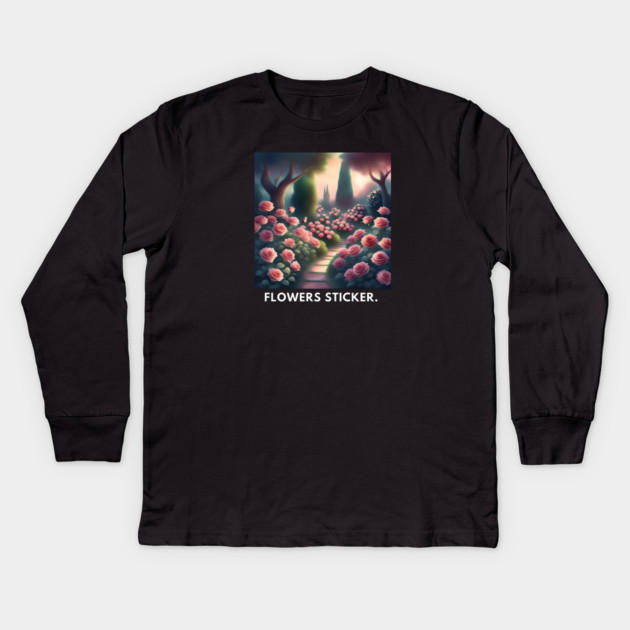 Flowers Lover Kids Long Sleeve T-Shirt by BlackMeme94
