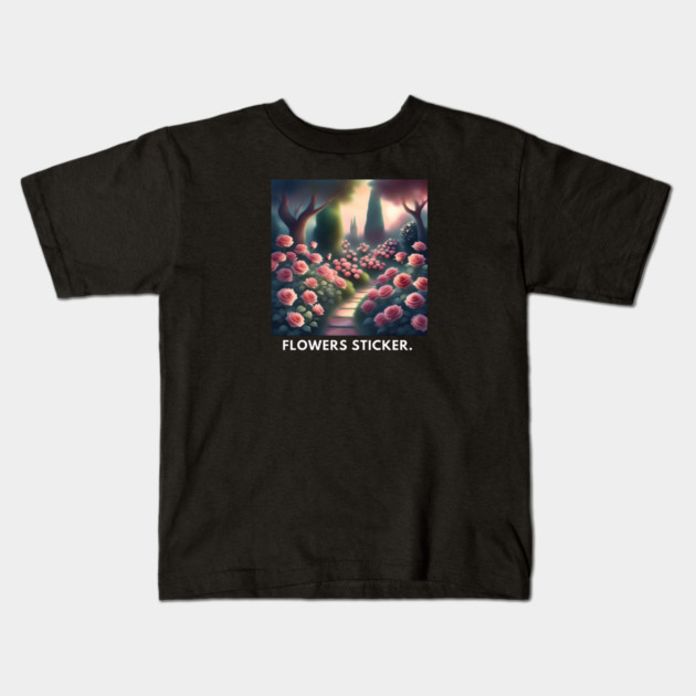 Flowers Lover Kids T-Shirt by BlackMeme94