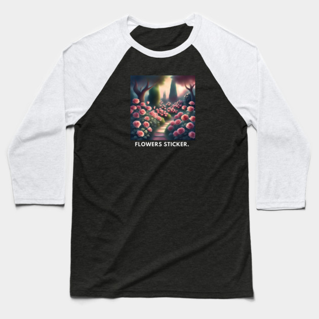 Flowers Lover Baseball T-Shirt by BlackMeme94