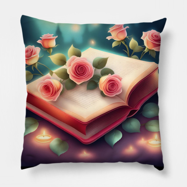Book reading lover Pillow by BlackMeme94