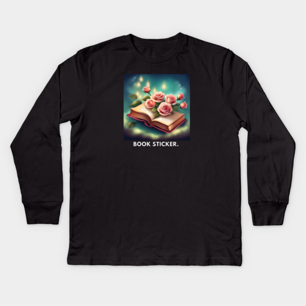 Book reading lover Kids Long Sleeve T-Shirt by BlackMeme94