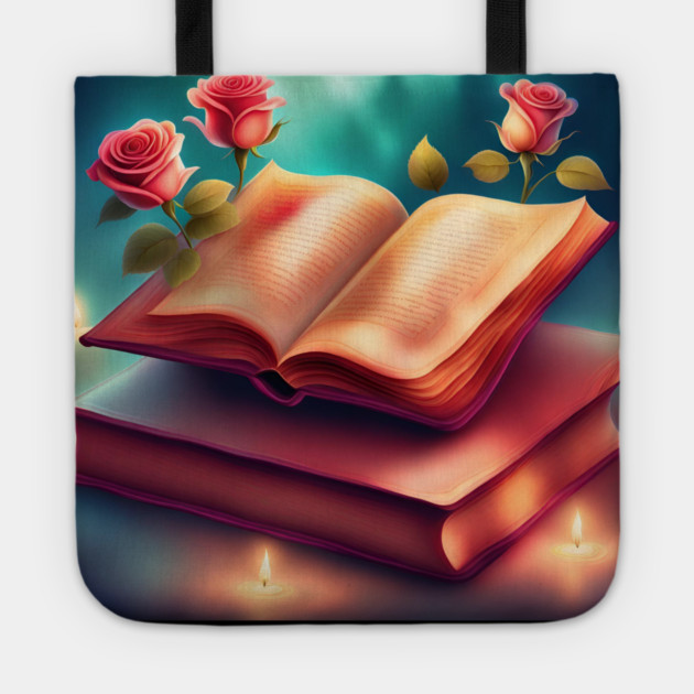 Book reading lover Tote by BlackMeme94