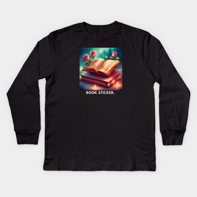 Book reading lover Kids Long Sleeve T-Shirt by BlackMeme94