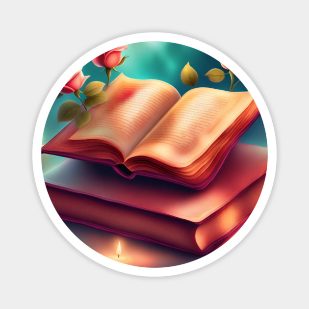 Book reading lover Magnet by BlackMeme94