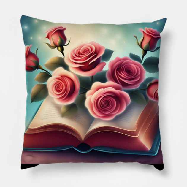 Book reading lover Pillow by BlackMeme94