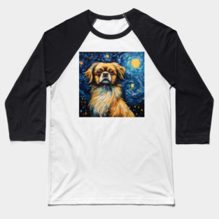 Tibetan Spaniel painting Baseball T-Shirt