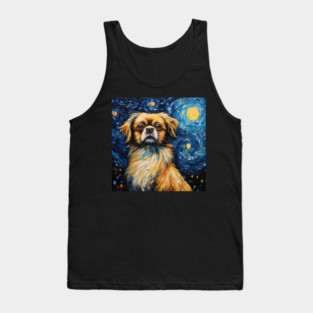 Tibetan Spaniel painting Tank Top